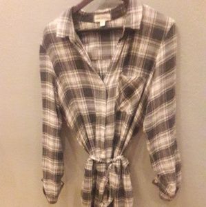 Anthropologie flannel romper